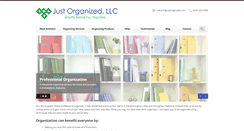 Desktop Screenshot of justorganized.com