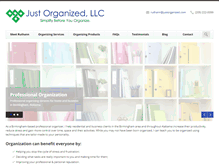 Tablet Screenshot of justorganized.com
